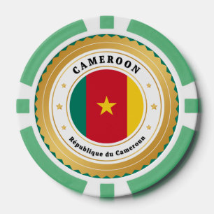 Fichas De Póquer Bandera de Camerún