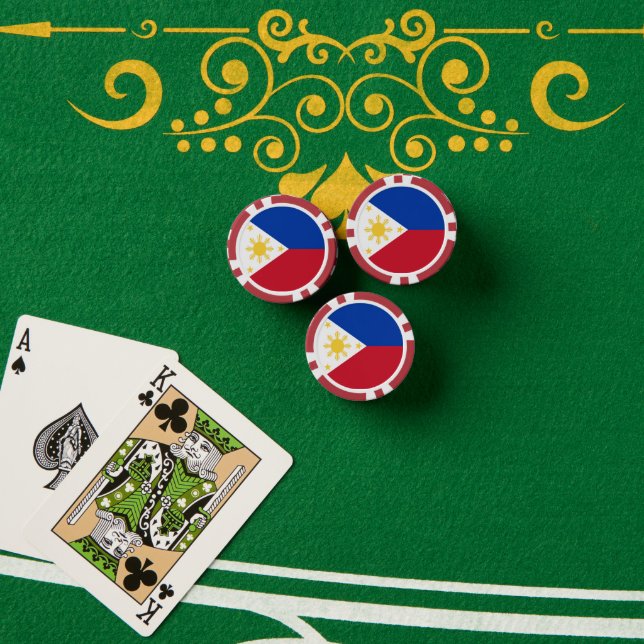 Fichas De Póquer Bandera de Filipinas (Mesa de póquer (pila))