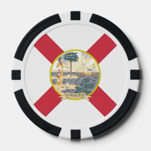 Fichas De Póquer Bandera de Florida: El Estado del Sol de los Flori