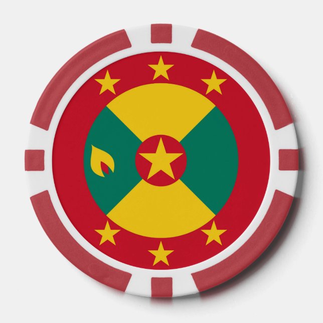 Fichas De Póquer Bandera de Granada (Anverso)