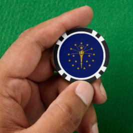 Fichas De Póquer Bandera de Hoosier, Bandera de Indiana