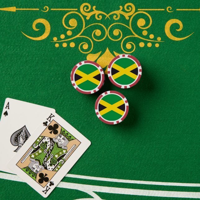 Fichas De Póquer Bandera de Jamaica (Mesa de póquer (pila))