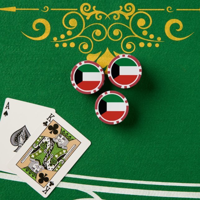 Fichas De Póquer Bandera de Kuwait (Mesa de póquer (pila))
