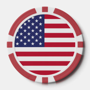 Fichas De Póquer Bandera de los Estados Unidos de América