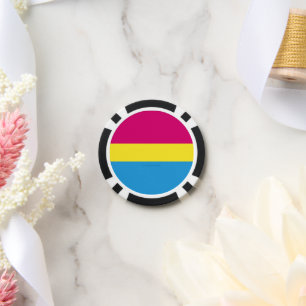 Fichas De Póquer bandera de orgullo pansexual SlipperyJoe rosa ámba