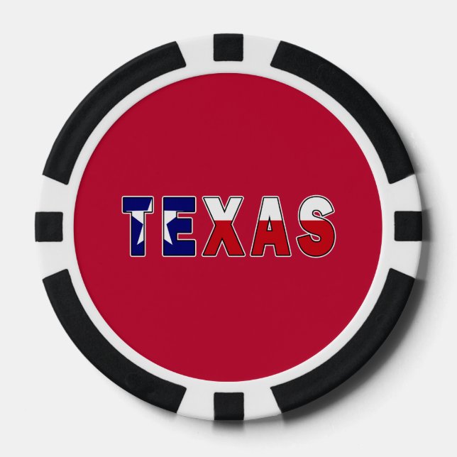 Fichas De Póquer Bandera de Texas (Anverso)