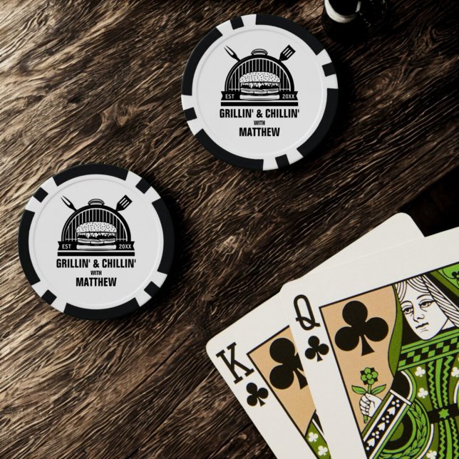 Fichas De Póquer Barbacoa Grillin' y Partido Chillin Bachelor (Subido por el creador)