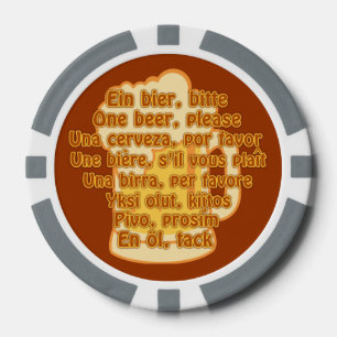Fichas De Póquer BEER en idiomas personalizados chips