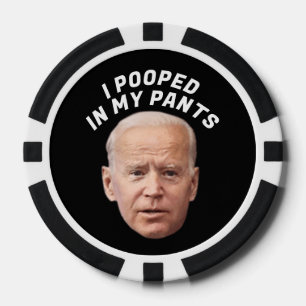 Fichas De Póquer BIDEN FUNNY POOP Chip de póker