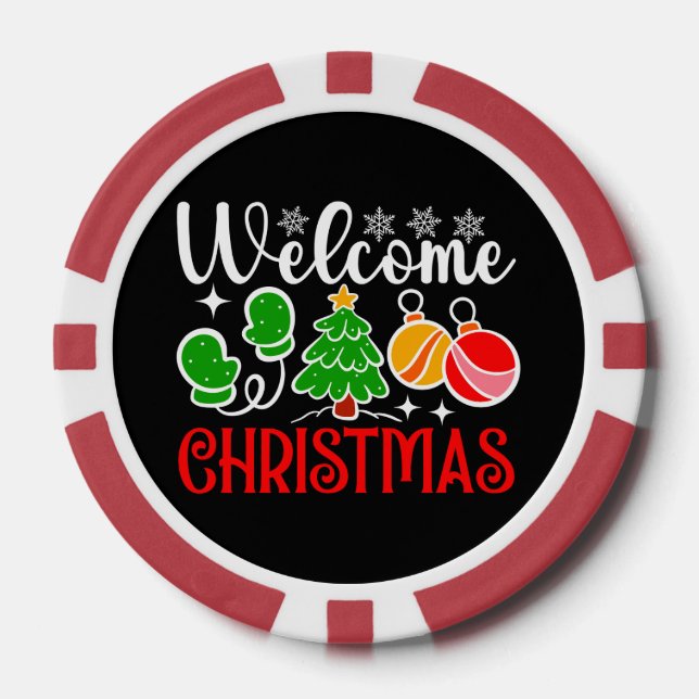 Fichas De Póquer Bienvenido Navidad-63758 (Anverso)