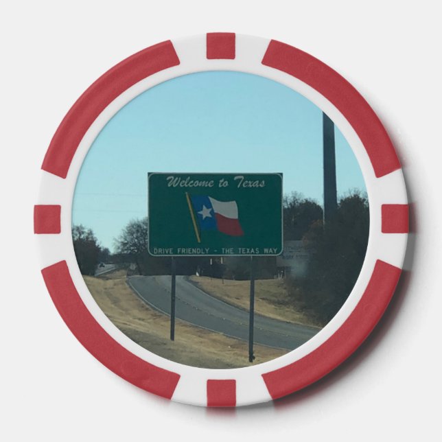 Fichas De Póquer Bienvenidos a Texas (Anverso)