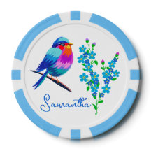 Birdie Azul me olvida no flores 90 cumpleaños