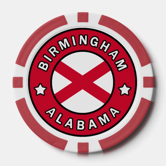 Fichas De Póquer Birmingham Alabama (Anverso)