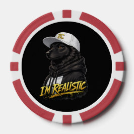 Fichas De Póquer Black Anime Dog Streetwear Art | I'm Realistic