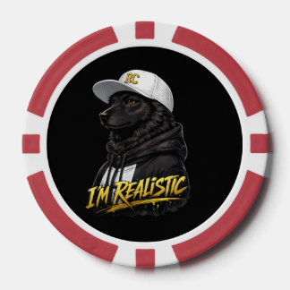 Fichas De Póquer Black Anime Dog Streetwear Art | I'm Realistic