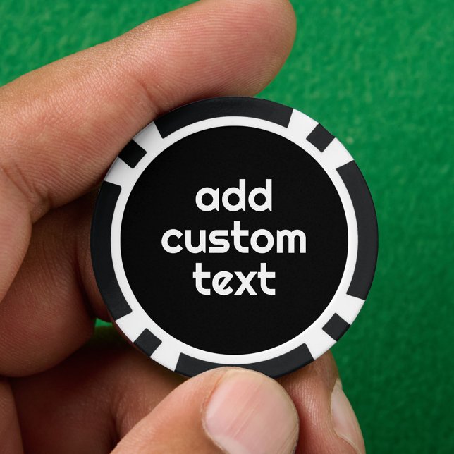 Fichas De Póquer Black Create Your Own - Make It Your Personalizado (Custom Poker Chip)