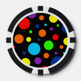 Fichas De Póquer Black Rainbow Spots Poker Chips