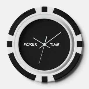 Fichas De Póquer Blanco negro de tiempo de póker