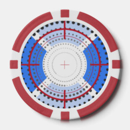 Fichas De Póquer Blue Bullseye