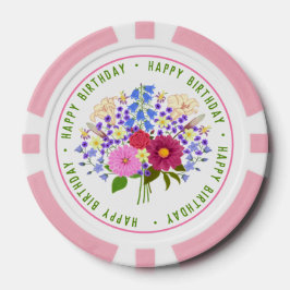 Fichas De Póquer Blumenstrauss Pink Poker Chips For Birthdays