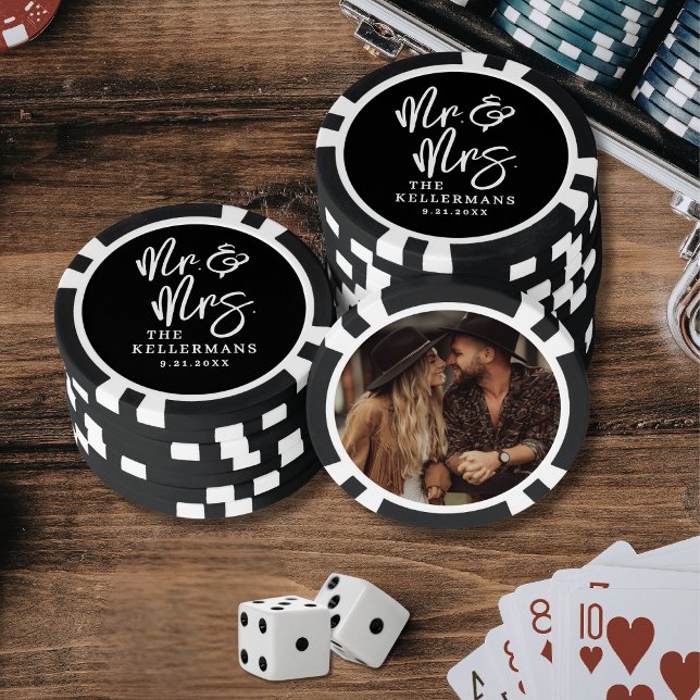 Fichas De Póquer Boda de Foto Personalizada (Create Your Own Photo Wedding Poker Chips)