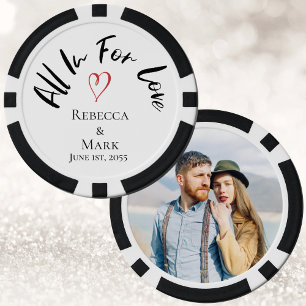 Fichas De Póquer Boda de Fotos Personalizadas
