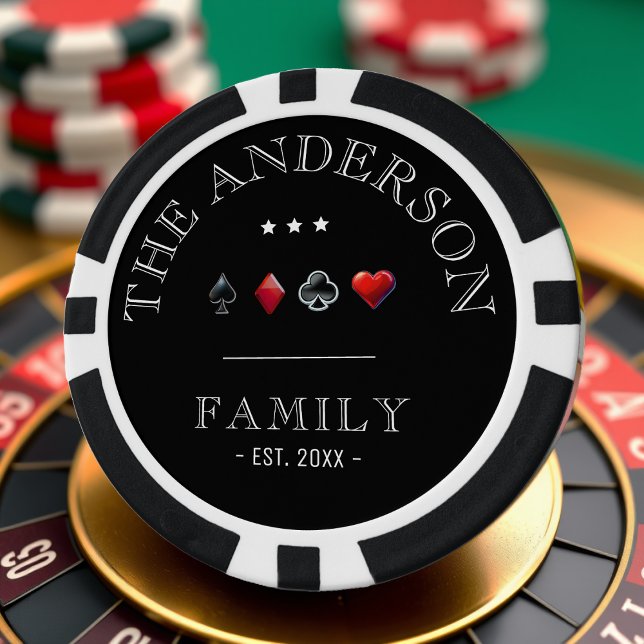 Fichas De Póquer Boda de la familia Black Casino Card (Subido por el creador)
