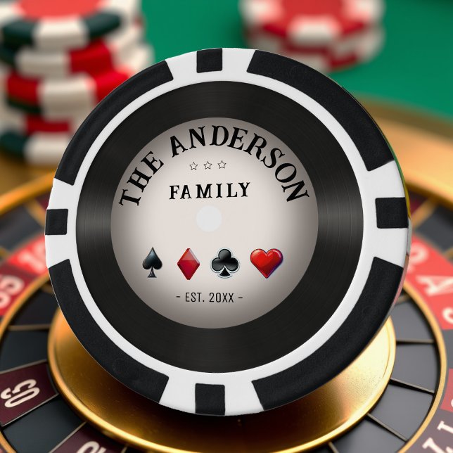 Fichas De Póquer Boda de la familia Retro Vinyl Record Casino (Subido por el creador)