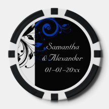 Boda de negritas negrita azul negro/blanco/cobalto