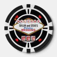 Fichas De Póquer Boda en Vegas Casino Favor Poker Chips