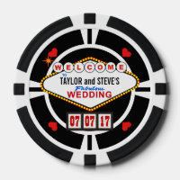 Boda en Vegas Casino Favor Poker Chips
