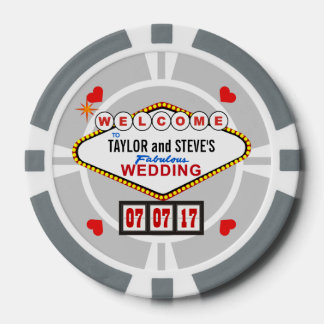 Fichas De Póquer Boda Favor Vegas Casino Chips de Poker
