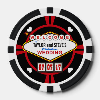 Fichas De Póquer Boda Favor Vegas Casino Chips de Poker