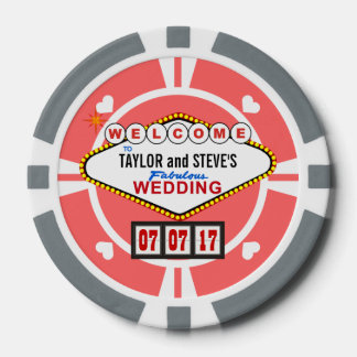 Fichas De Póquer Boda Favor Vegas Casino Chips de Poker