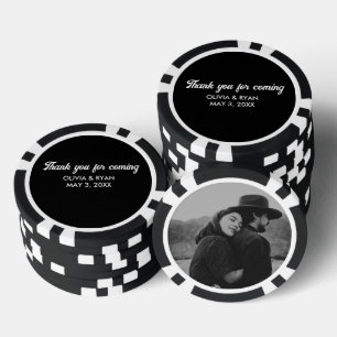 Fichas De Póquer Boda Personalizado Poker Chip Favor Gracias