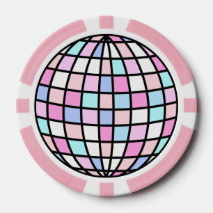 Fichas De Póquer Bola de Discoteca Neon Groovy