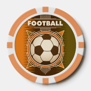 Fichas De Póquer Bola deportiva de fútbol