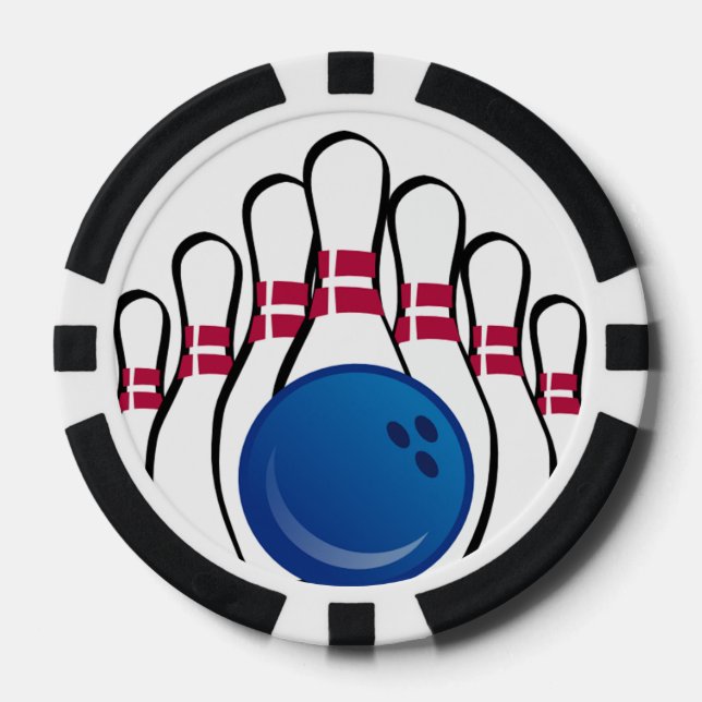 Fichas De Póquer Bowling Design Poker Chips (Anverso)