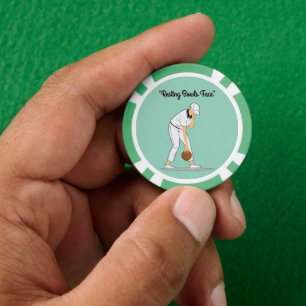 Fichas De Póquer Bowls de césped: Cara de bolos en descanso