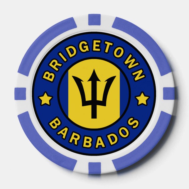 Fichas De Póquer Bridgetown Barbados (Anverso)