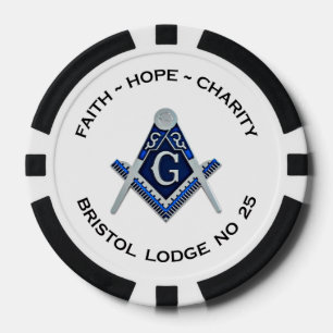 Fichas De Póquer Bristol No 25 Chips Masonic Poker