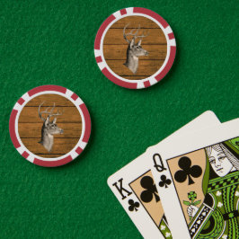 Fichas De Póquer Buck Head On Wood Poker Chip