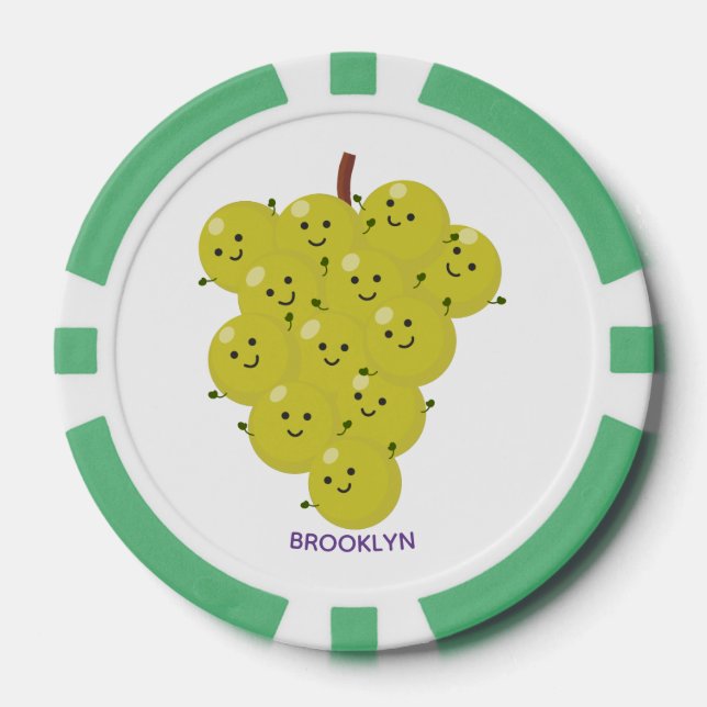 Fichas De Póquer Buen ilustracion de uvas personalizados (Anverso)