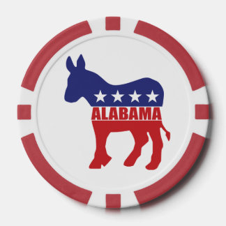 Fichas De Póquer Burro demócrata de Alabama