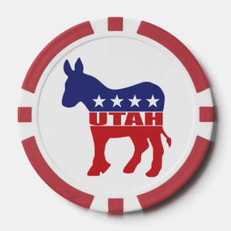 Fichas De Póquer Burro Demócrata de Utah