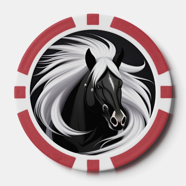 Fichas De Póquer Caballo Negro Magnífico (Anverso)