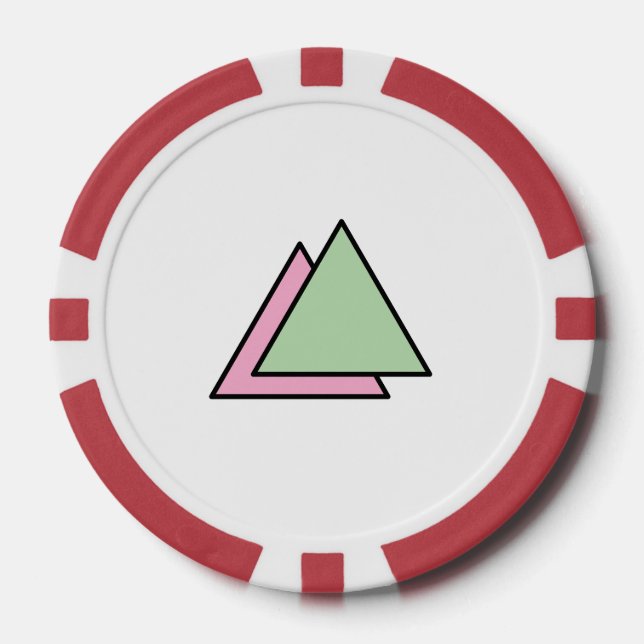 Fichas De Póquer Cadena de dos triángulos (Anverso)