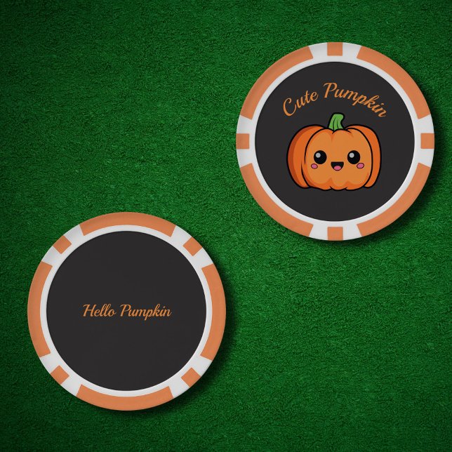 Fichas De Póquer Calabaza Cuta (Cute Pumpkin Poker Chips)