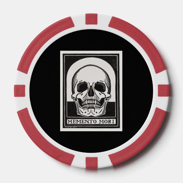 Fichas De Póquer Calavera Memento Mori (Anverso)