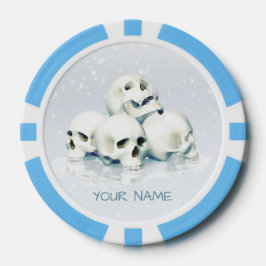Fichas De Póquer Calaveras en la nieve. Personalizado